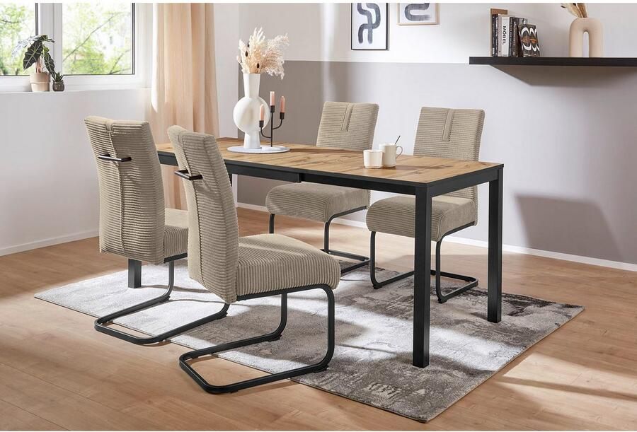 Jockenhöfer Gruppe Eettafel Barista uitrekbaar in twee maten ruimtebesparend metalen onderstel - Foto 3