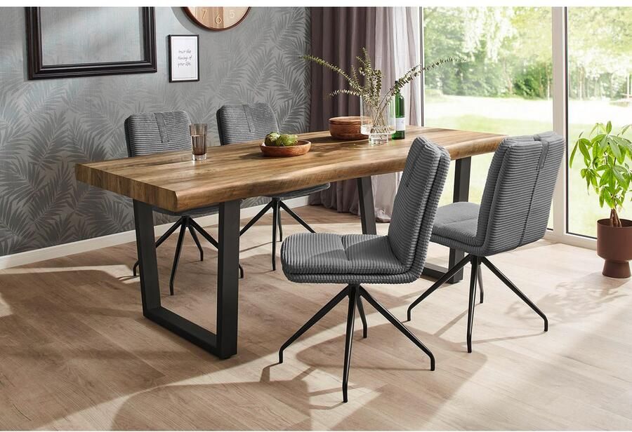 Jockenhöfer Gruppe Eettafel Don in boomrand-optiek 200x100 cm plaatdikte 8 cm - Foto 2