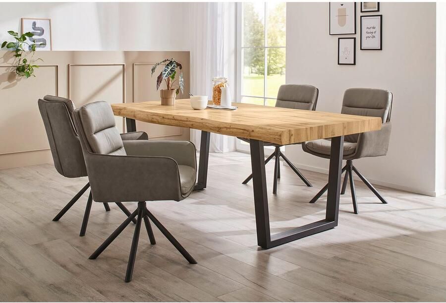 Jockenhöfer Gruppe Eettafel Don in boomrand-optiek 200x100 cm plaatdikte 8 cm - Foto 3