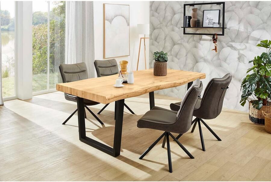 Jockenhöfer Gruppe Eettafel Don in boomrand-optiek 200x100 cm plaatdikte 8 cm - Foto 5