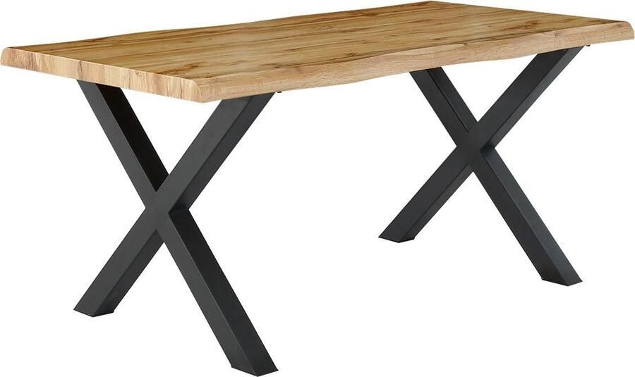 Jockenhöfer Gruppe Eettafel Marlon gebogen boomstam look en zwart onderstel - Foto 5