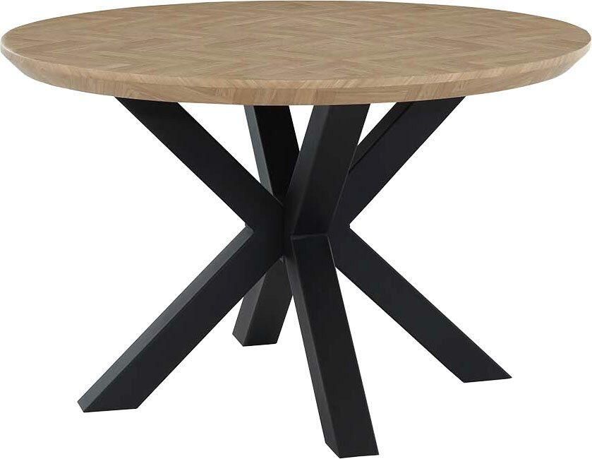 Jockenhöfer Gruppe Eettafel OAKLAND rond 120 cm ø parketlook metalen onderstel - Foto 2