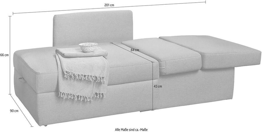 Jockenhöfer Gruppe Fauteuil Youngster ruimtebesparend te veranderen in een logeerbed ligoppervlak 84x201 cm - Foto 4