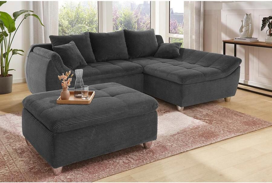 Jockenhöfer Gruppe Hoekbank Genua L-vorm Ottomane links of rechts te monteren 3 losse rug- en 2 sierkussens - Foto 5