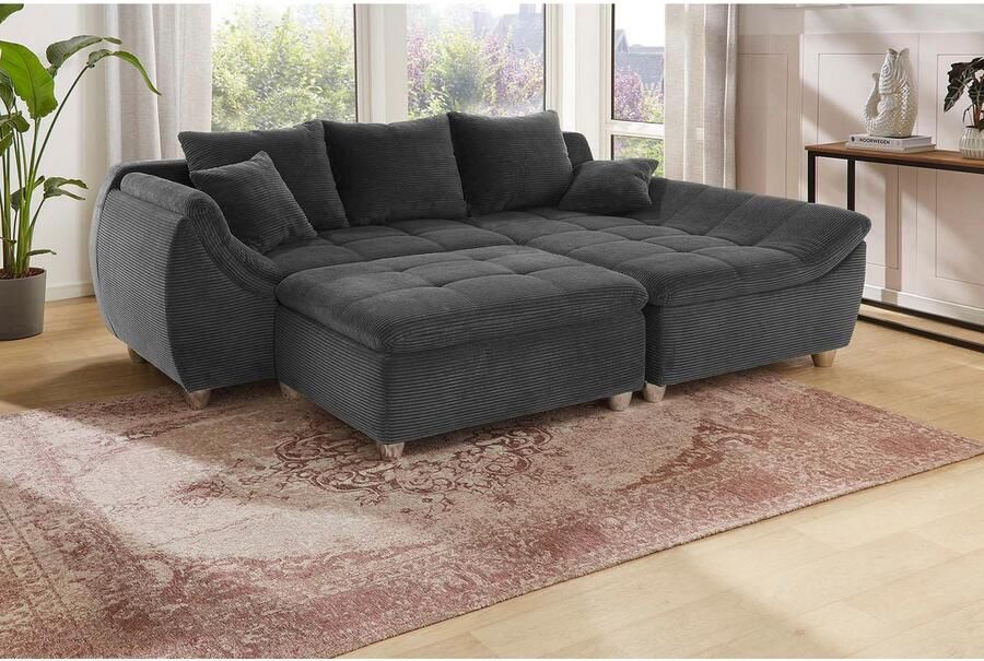 Jockenhöfer Gruppe Hoekbank Genua L-vorm Ottomane links of rechts te monteren 3 losse rug- en 2 sierkussens - Foto 4