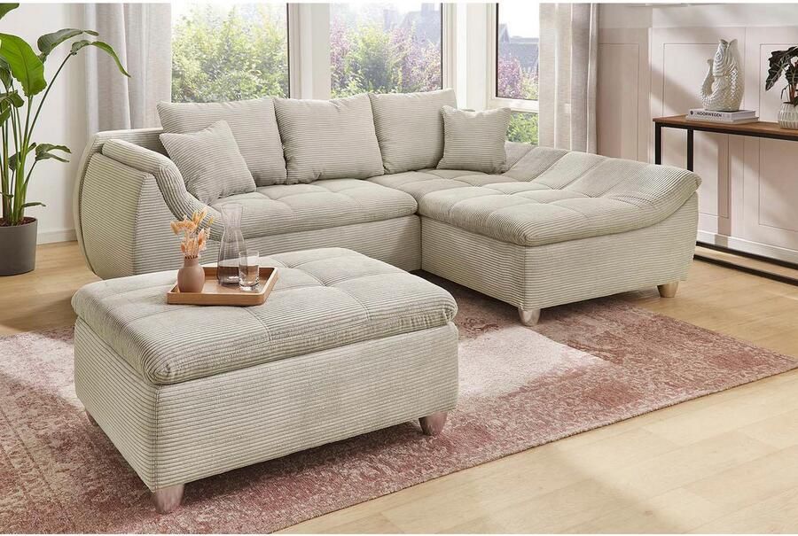 Jockenhöfer Gruppe Hoekbank Genua L-vorm Ottomane links of rechts te monteren 3 losse rug- en 2 sierkussens - Foto 5