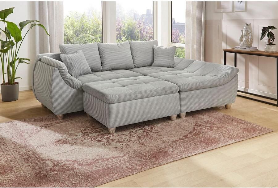 Jockenhöfer Gruppe Hoekbank Genua L-vorm Ottomane links of rechts te monteren 3 losse rug- en 2 sierkussens - Foto 4