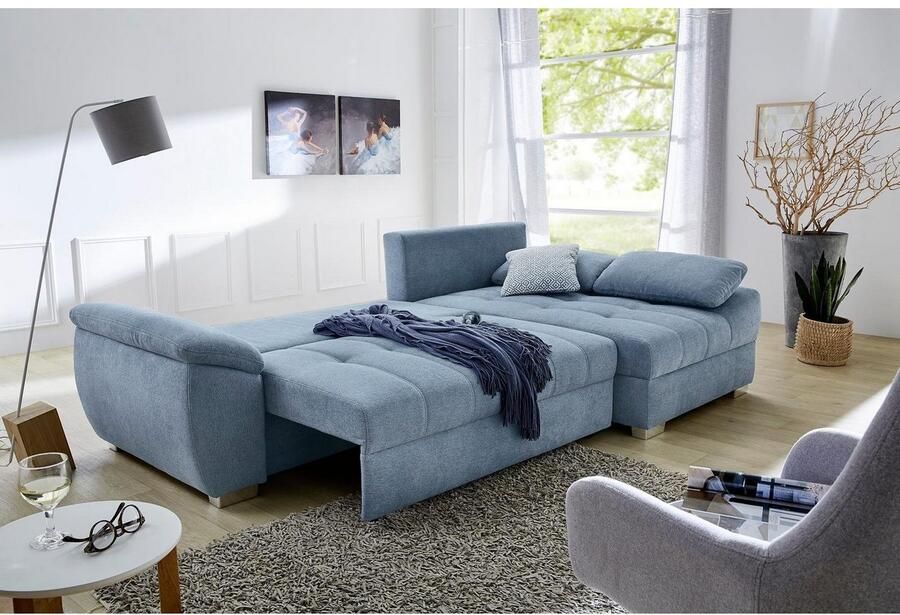 Jockenhöfer Gruppe Hoekbank Alster L-vorm met slaapfunctie en bedkist ottomane links of rechts te monteren - Foto 2