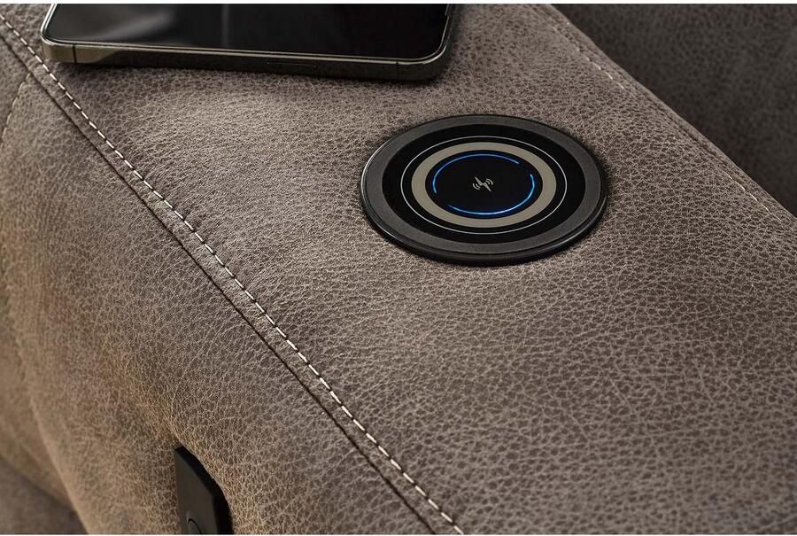 Jockenhöfer Gruppe Hoekbank Doppio L-vorm met elektromotorische ontspanningsfunctie en inductieve oplader + usb-a oplaadpoort verstelbare hoofdsteunen - Foto 8