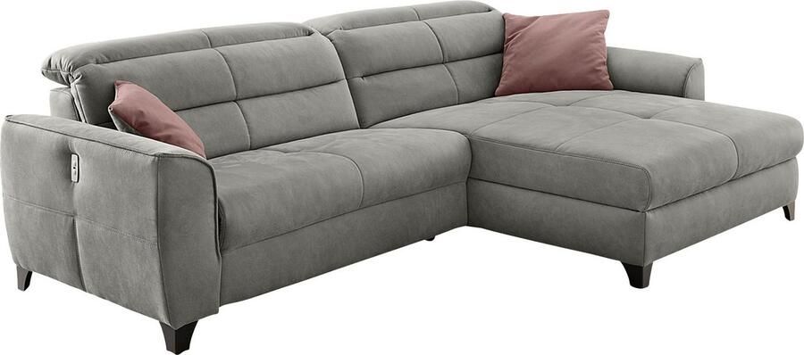 Jockenhöfer Gruppe Hoekbank Double One L-vorm met 2 x 120 cm brede elektrisch verstelbare relaxfuncties