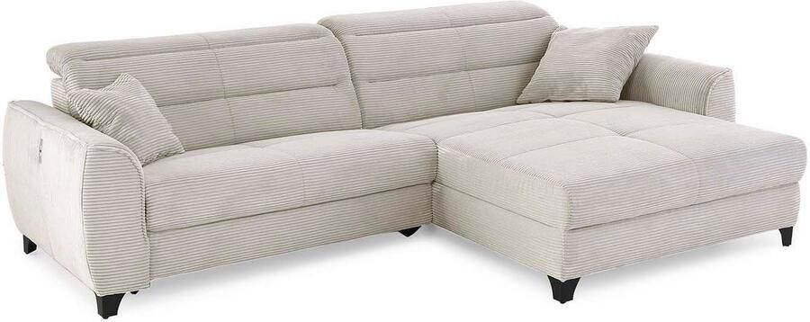Jockenhöfer Gruppe Hoekbank Double One L-vorm met 2 x 120 cm brede elektrisch verstelbare relaxfuncties