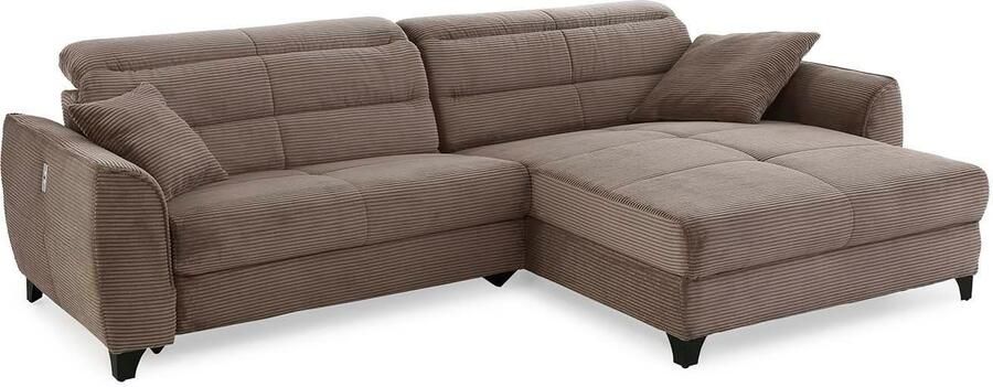 Jockenhöfer Gruppe Hoekbank Double One L-vorm met 2 x 120 cm brede elektrisch verstelbare relaxfuncties