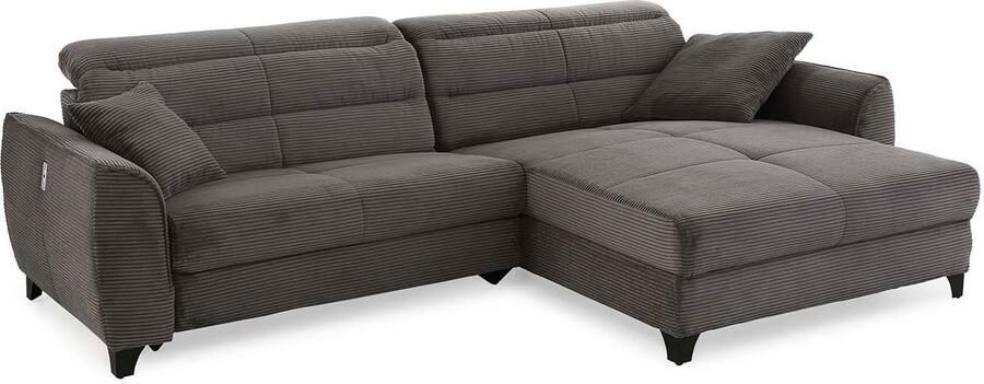 Jockenhöfer Gruppe Hoekbank Double One L-vorm met 2 x 120 cm brede elektrisch verstelbare relaxfuncties