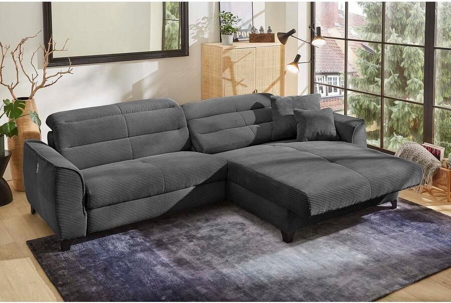 Jockenhöfer Gruppe Hoekbank Double One L-vorm met 2 x 120 cm brede elektrisch verstelbare relaxfuncties - Foto 5