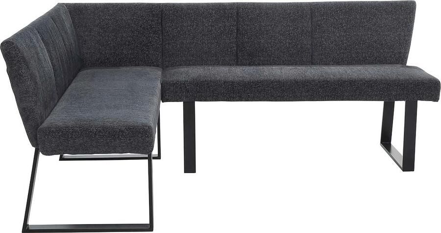 Jockenhöfer Gruppe Stoel met beugelpoten Emporio met pocketvering bekleding chenille bekleding (set 2 stuks) - Foto 3