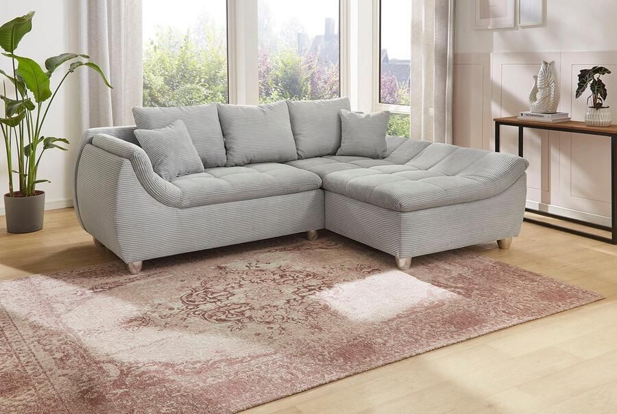 Jockenhöfer Gruppe Hoekbank Genua L-vorm Ottomane links of rechts te monteren 3 losse rug- en 2 sierkussens - Foto 8