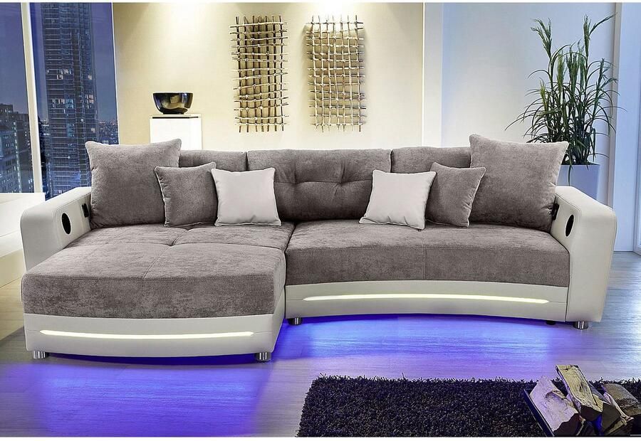 Jockenhöfer Gruppe Hoekbank Laredo L-vorm inclusief rgb-ledverlichting en bluetooth-geluidssysteem - Foto 3