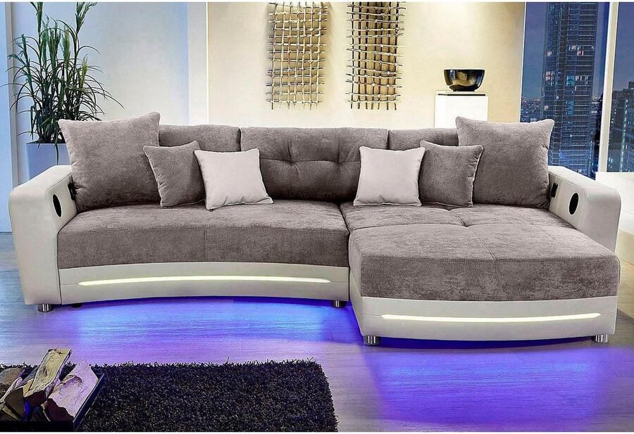 Jockenhöfer Gruppe Hoekbank Laredo L-vorm inclusief rgb-ledverlichting en bluetooth-geluidssysteem - Foto 4