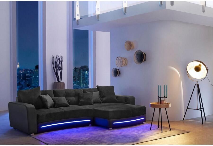 Jockenhöfer Gruppe Hoekbank Laredo L-vorm inclusief rgb-ledverlichting en bluetooth-geluidssysteem - Foto 3