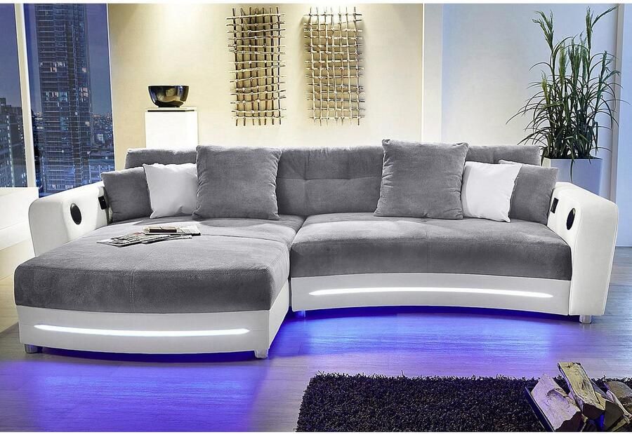 Jockenhöfer Gruppe Hoekbank Laredo L-vorm inclusief rgb-ledverlichting en bluetooth-geluidssysteem - Foto 4