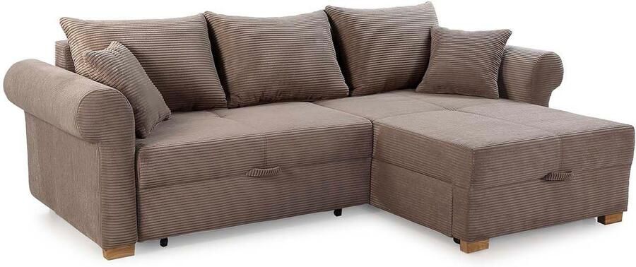 Jockenhöfer Gruppe Hoekbank List L-vorm veel opbergruimte 2 aparte liggedeeltes ottoman voetenbank poef links of rechts - Foto 7