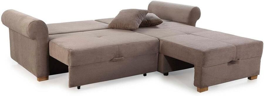 Jockenhöfer Gruppe Hoekbank List L-vorm veel opbergruimte 2 aparte liggedeeltes ottoman voetenbank poef links of rechts - Foto 9