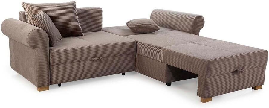 Jockenhöfer Gruppe Hoekbank List L-vorm veel opbergruimte 2 aparte liggedeeltes ottoman voetenbank poef links of rechts - Foto 8