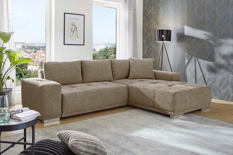 Jockenhöfer Gruppe Hoekbank Luciano L-vorm met inductieve oplaadmogelijkheid USB-A & USB-C oplaadpoort - Foto 7