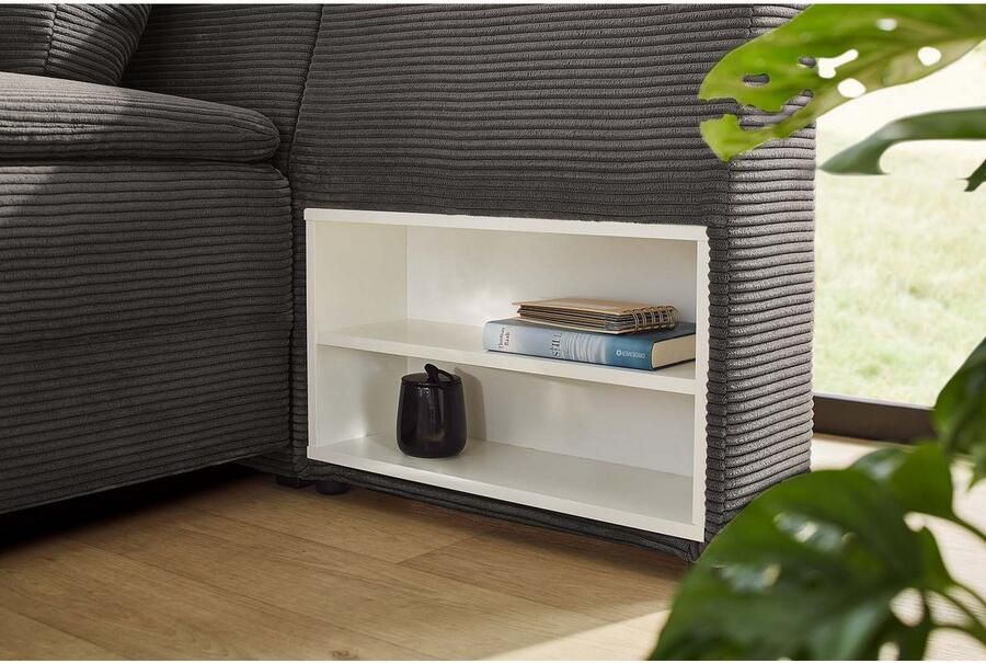 Jockenhöfer Gruppe Hoekbank Madrid L-vorm draaiende slaapbank verenvering geïntegreerde koudschuim-topper rek-element links rechts monteerbaar - Foto 3