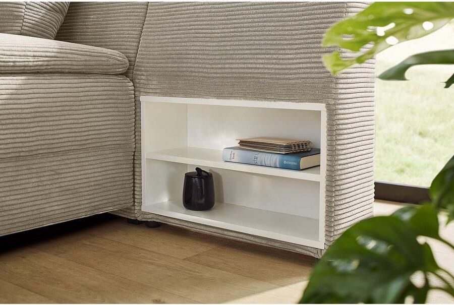 Jockenhöfer Gruppe Hoekbank Madrid L-vorm draaiende slaapbank verenvering geïntegreerde koudschuim-topper rek-element links rechts monteerbaar - Foto 3