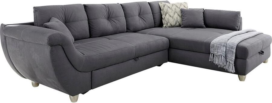 Jockenhöfer Gruppe Hoekbank Maranello L-vorm met grote bergruimte logeerbed- en relaxfunctie nosag-vering - Foto 7