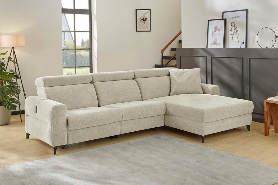 Jockenhöfer Gruppe Hoekbank Monaco L-model met door een elektromotor aangedreven relaxfunctie en - Foto 7