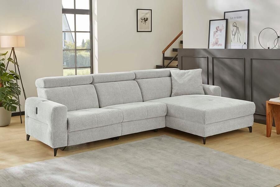 Jockenhöfer Gruppe Hoekbank Monaco L-model met door een elektromotor aangedreven relaxfunctie en - Foto 7