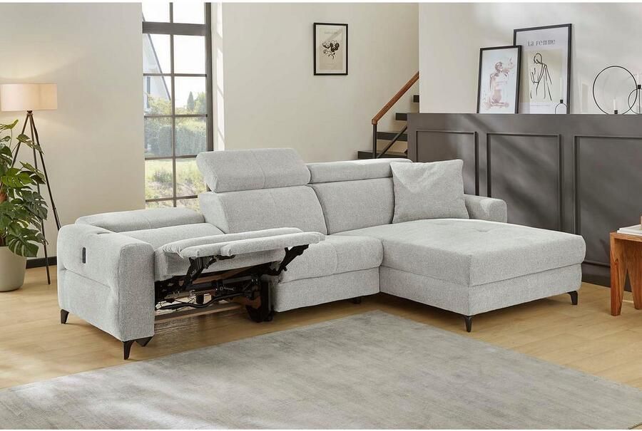 Jockenhöfer Gruppe Hoekbank Monaco L-model met door een elektromotor aangedreven relaxfunctie en - Foto 6