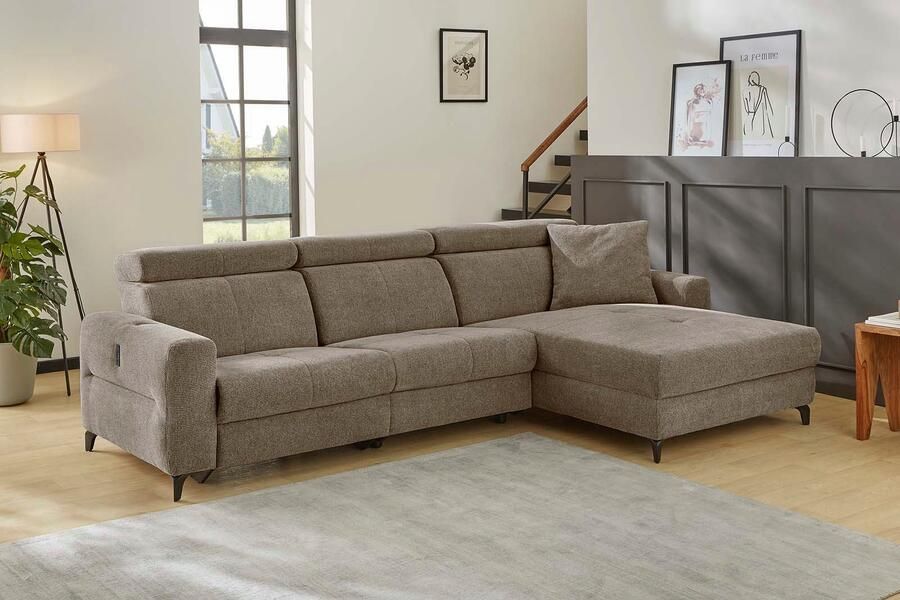 Jockenhöfer Gruppe Hoekbank Monaco L-model met door een elektromotor aangedreven relaxfunctie en - Foto 7