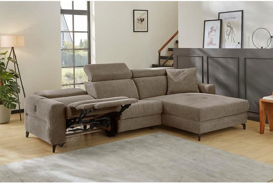 Jockenhöfer Gruppe Hoekbank Monaco L-model met door een elektromotor aangedreven relaxfunctie en - Foto 6