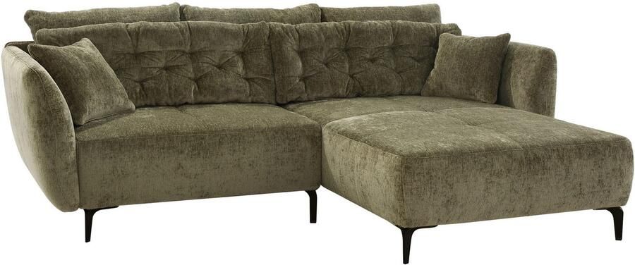 Jockenhöfer Gruppe Hoekbank Salo L-vorm in retro-look met golfvering en vrij plaatsbaar - Foto 6