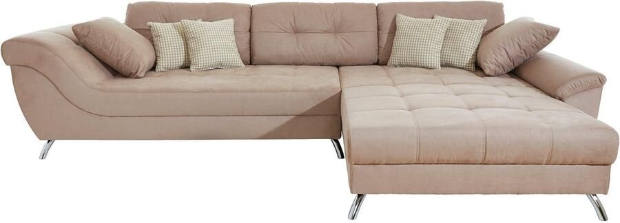 Jockenhöfer Gruppe Hoekbank San Francisco L-vorm met ingewerkte koudschuimmat en stiksels inclusief kussen - Foto 8