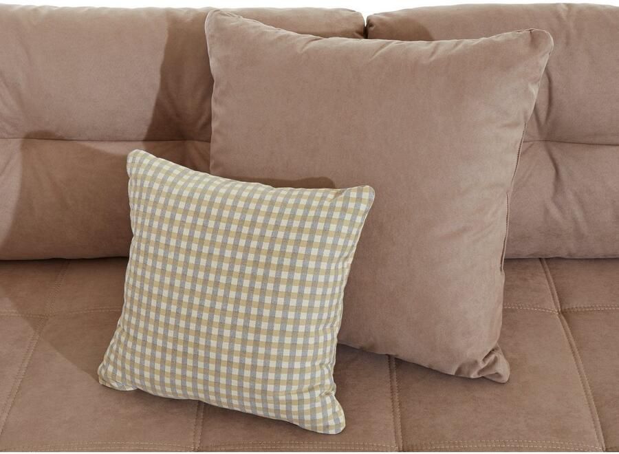 Jockenhöfer Gruppe Hoekbank San Francisco L-vorm met ingewerkte koudschuimmat en stiksels inclusief kussen - Foto 2