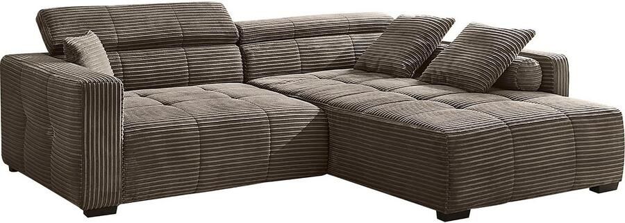 Jockenhöfer Gruppe Hoekbank Severino L-vorm in big-sofa-stijl met verstelling hoofdsteun rechts links te monteren zigzag veren - Foto 5