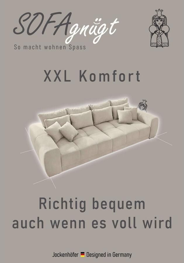 Jockenhöfer Gruppe Megabank Moldau inclusief losse rug- en sierkussens vrij plaatsbaar - Foto 3