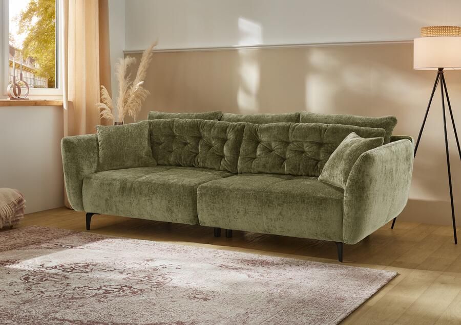 Jockenhöfer Gruppe Megabank Spa in retrolook met zigzag veren en vrijstaand in de kamer te plaatsen incl. 7 kussens - Foto 5