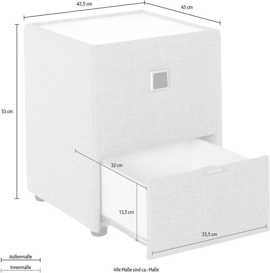 Jockenhöfer Gruppe Nachtkastje Lancy met ledverlichting