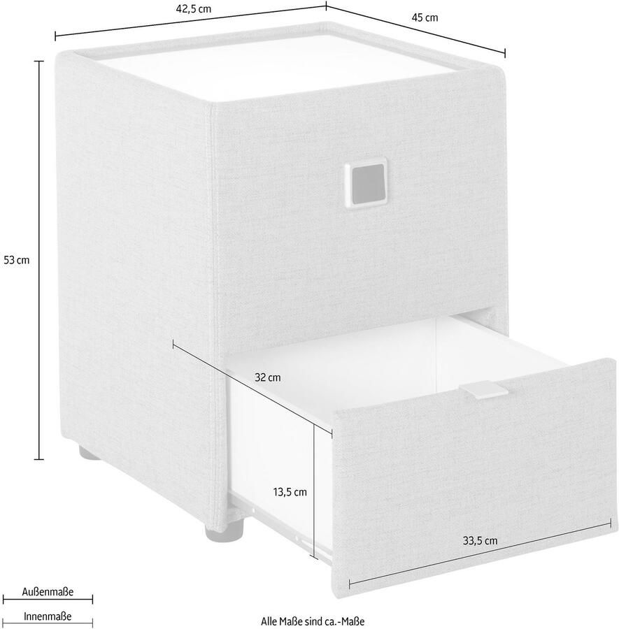 Jockenhöfer Gruppe Nachtkastje Lancy met ledverlichting
