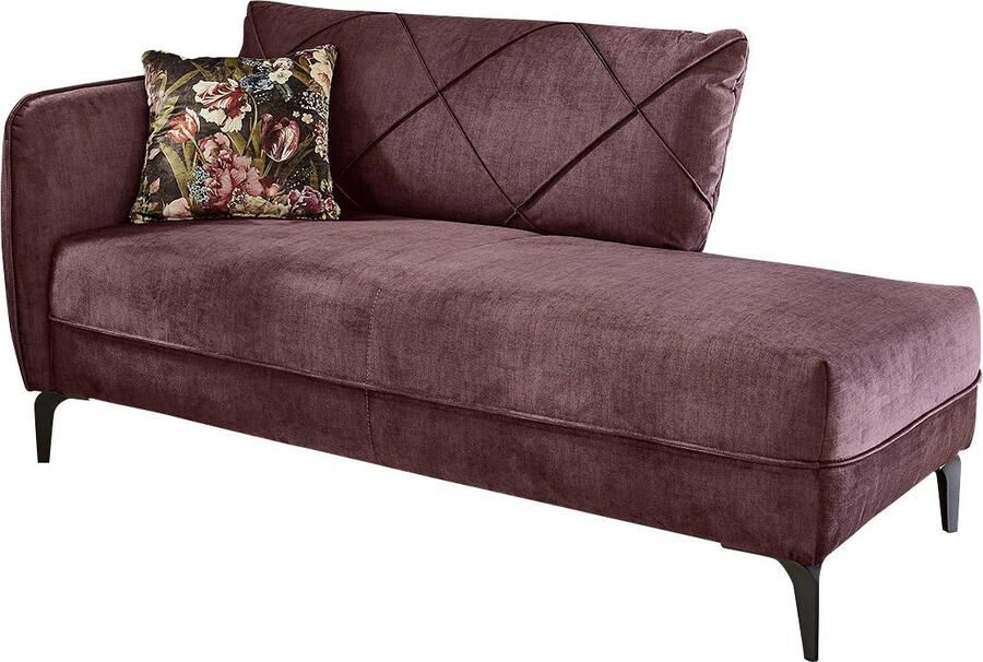 Jockenhöfer Gruppe Récamier NOVARA Stiksel geruite biesnaden zitcomfort vrij plaatsbaar