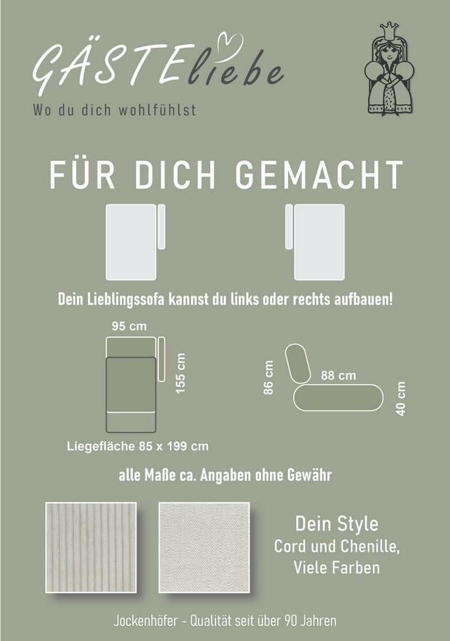 Jockenhöfer Gruppe Récamier Rex met slaapfunctie en bedlade binnenvering - Foto 4