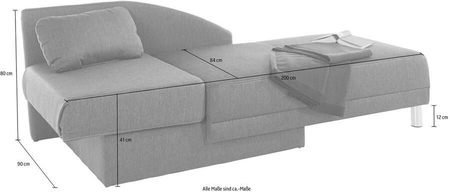 Jockenhöfer Gruppe Récamier ROY Chaise longue met slaapfunctie en bedkist met binnenvering - Foto 10