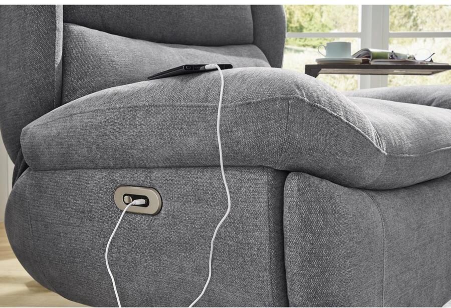 Jockenhöfer Gruppe Relaxfauteuil Daytona met elektromotorische verstelfuncties XXL-uitstraling vering USB-oplaadpoort relaxfunctie - Foto 2