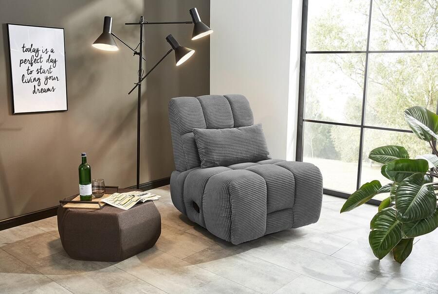 Jockenhöfer Gruppe Relaxfauteuil Doncaster met draai- schommel- relax- en kantelfunctie aangenaam zachte corduroystof - Foto 5