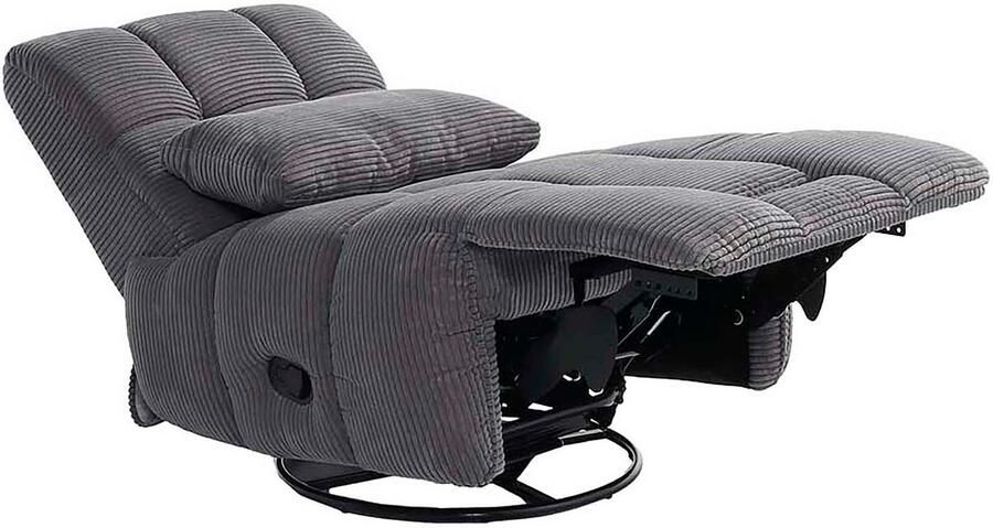 Jockenhöfer Gruppe Relaxfauteuil Doncaster met draai- schommel- relax- en kantelfunctie aangenaam zachte corduroystof - Foto 4